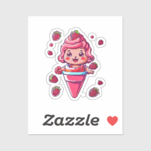 Raspberry sorbet Kawaii Sticker