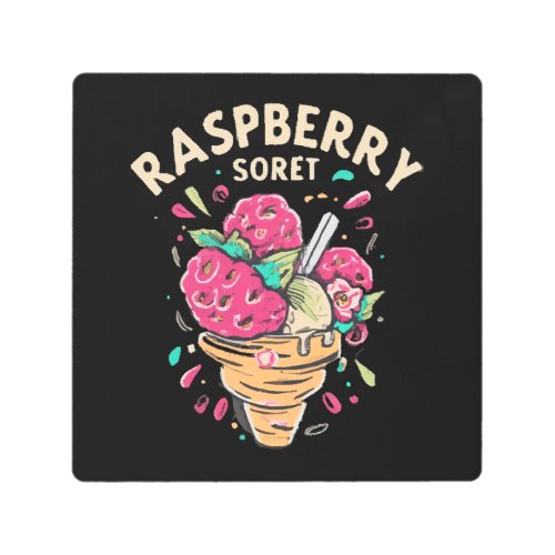 Raspberry Sorbet Metal Print