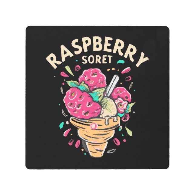 Raspberry Sorbet Metal Print (Front)