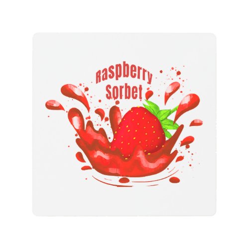 Raspberry Sorbet Metal Print