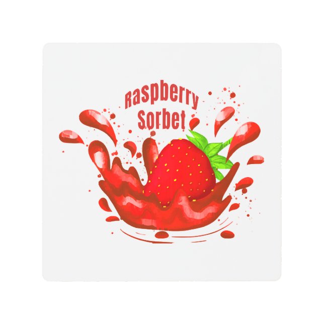 Raspberry Sorbet Metal Print (Front)