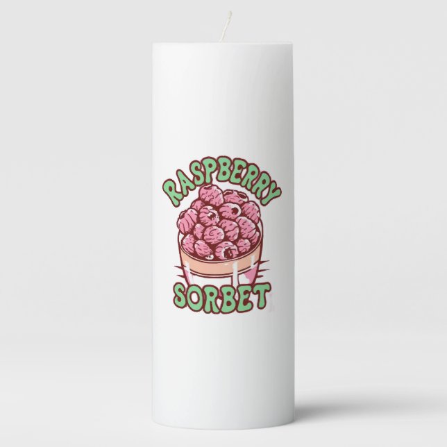Raspberry Sorbet  Pillar Candle (Front)