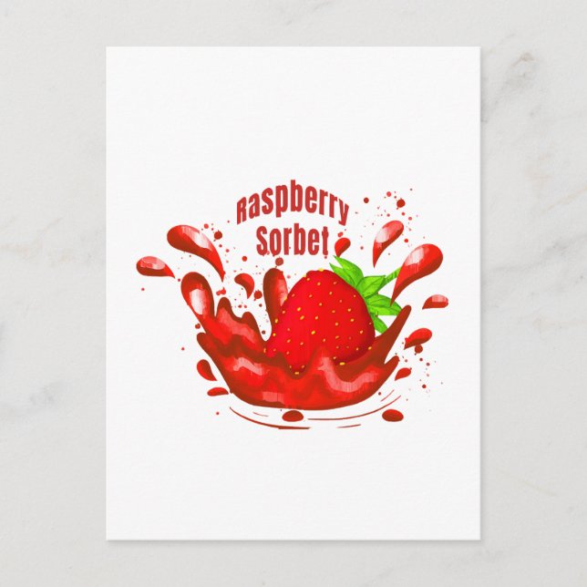 Raspberry Sorbet Postcard (Front)