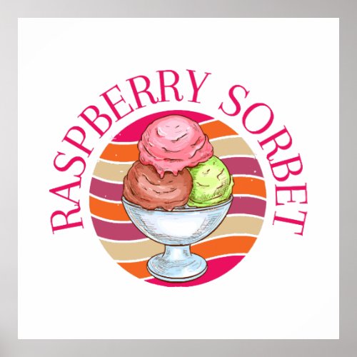 Raspberry Sorbet Poster