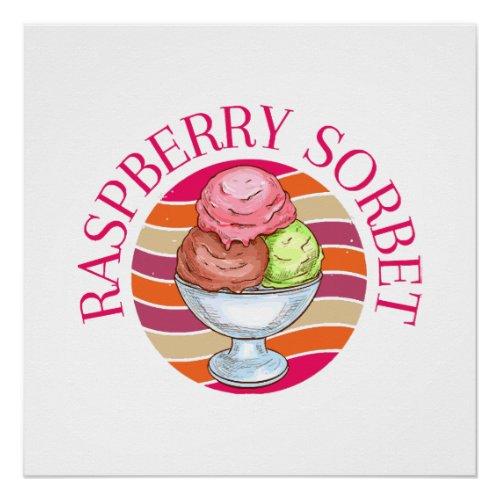 Raspberry Sorbet Poster