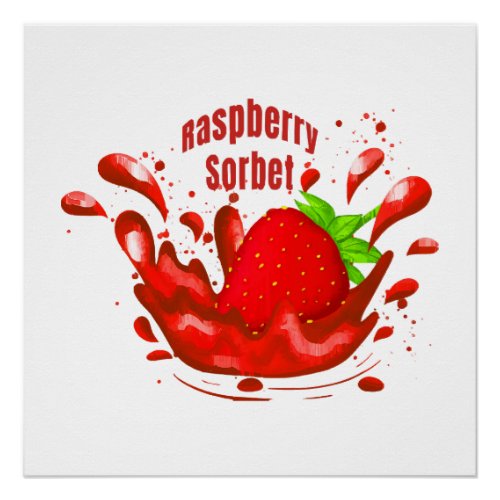 Raspberry Sorbet Poster