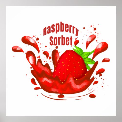 Raspberry Sorbet Poster