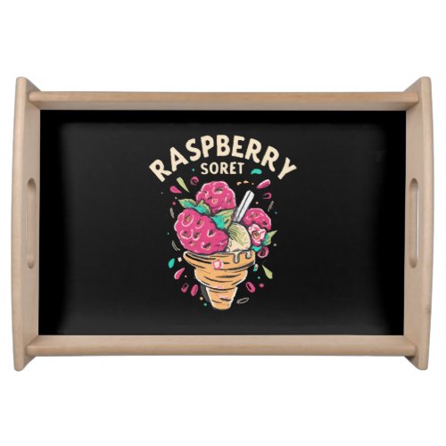 Raspberry Sorbet Serving Tray