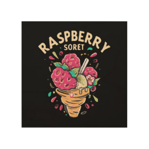Raspberry Sorbet  Wood Wall Art