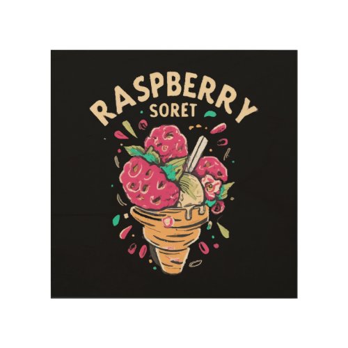 Raspberry Sorbet  Wood Wall Art