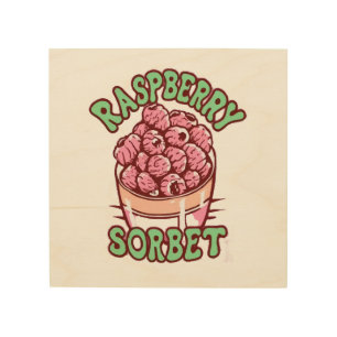 Raspberry Sorbet  Wood Wall Art