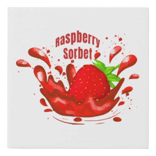 Raspberry SorbetRaspberry Sorbet Faux Canvas Print