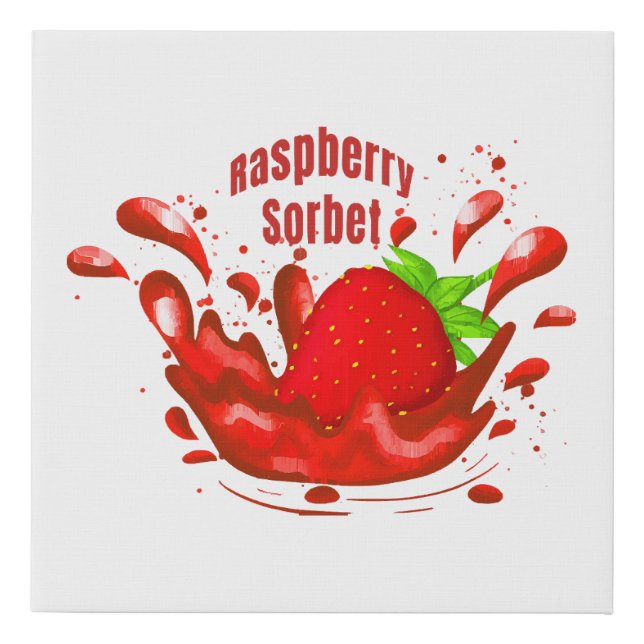 Raspberry SorbetRaspberry Sorbet Faux Canvas Print (Front)