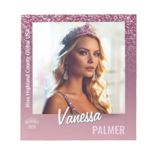 Raspberry Sparkle Titleholder Autograph Notepad