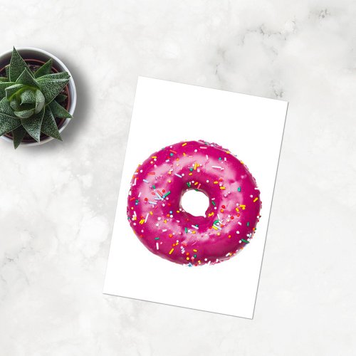Raspberry Sprinkles Donut Contour Kiss_Cut Vinyl  Sticker