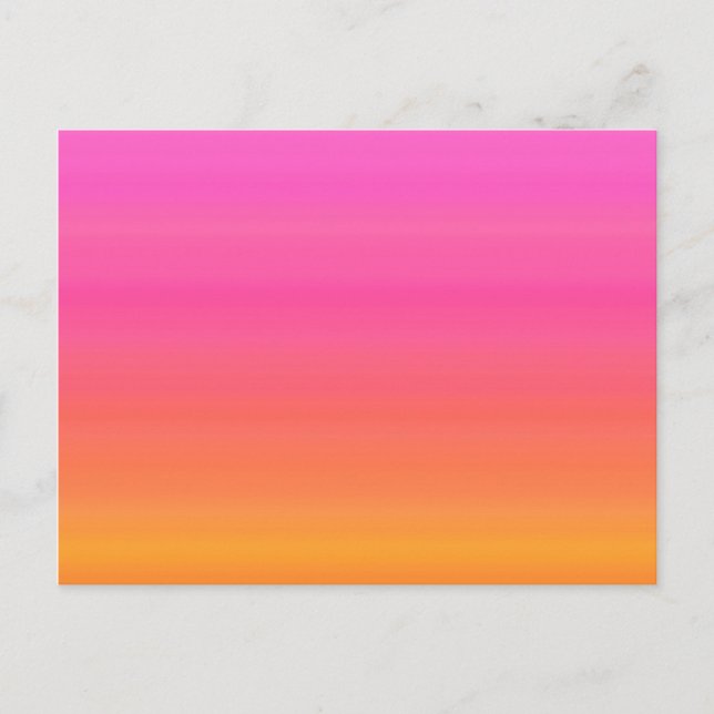 Raspberry Sunset Gradient - Pink Yellow Orange Postcard (Front)