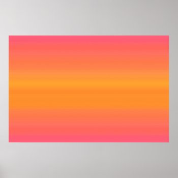 Raspberry Sunset Gradient - Pink Yellow Orange Poster by SilverSpiral at Zazzle