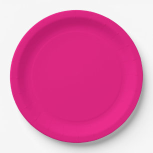 Raspberry Swatch Match Paper Plates