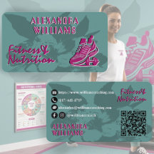 Raspberry Teal Flourished Fitness & Nutrition