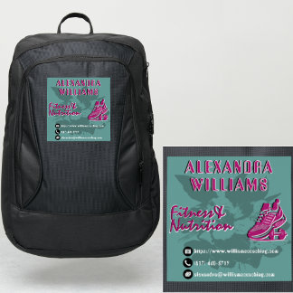 Raspberry Teal Flourished Fitness & Nutrition Port Authority® Backpack