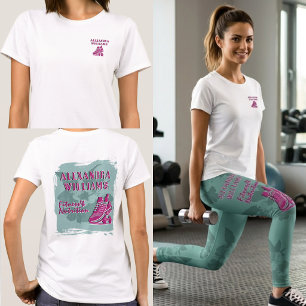 Raspberry Teal Flourished Fitness & Nutrition T-Shirt