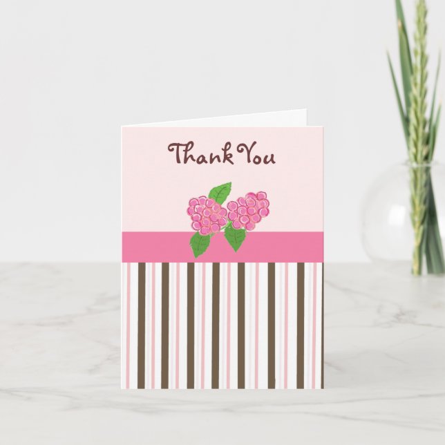 Raspberry Thanks Letterpress Thank You Card (Front)