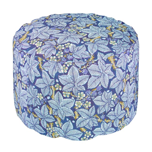 Raspberry Tree, William Morris Pouf (Angled Back)