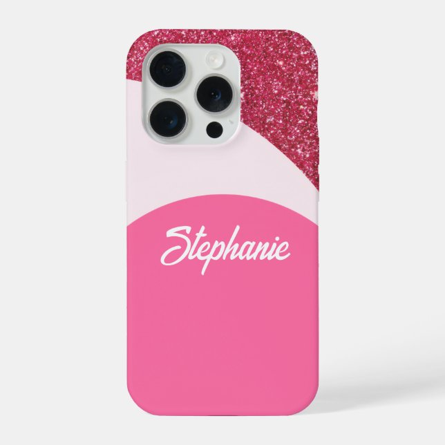 Raspberry Twist Personalized Sparkle Phone Case (Back)