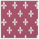 Raspberry Victorian Fleur de Lys Fabric