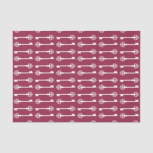 Raspberry Victorian Keys Tissue Paper