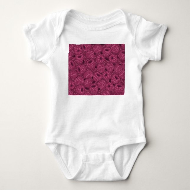 Raspberry Vintage: Sweet Wrap Design. Baby Bodysuit (Front)