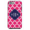 Raspberry Wht Moroccan #5 Navy 3 Initial Monogram