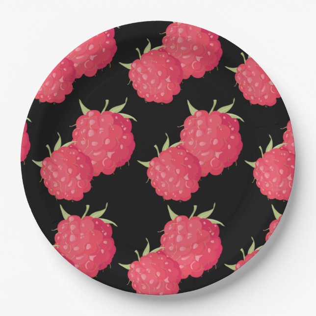 Raspberrys Paper Plates (Front)