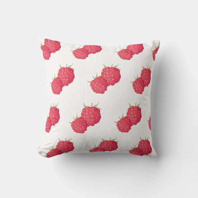 Raspberrys Throw Pillow (Front)