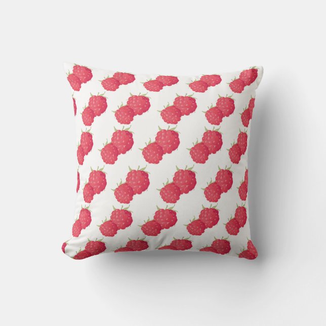 Raspberrys Throw Pillow (Front)