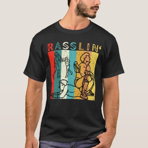 Rasslin Retro Vintage Pro Wrestling Fan  T_Shirt