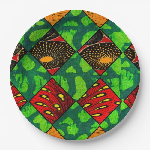 Rasta  African Print Paper Plates