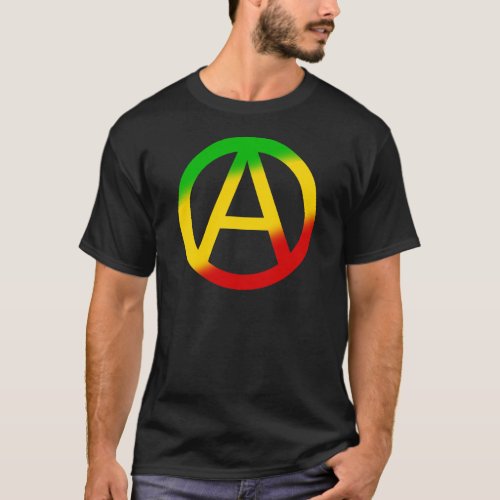 Rasta Anarchy Symbol T_Shirt