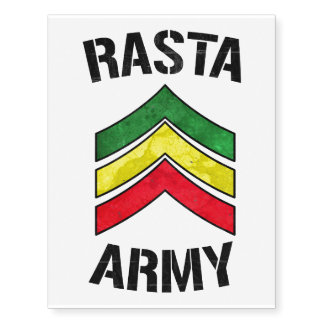 Rasta army temporary tattoos