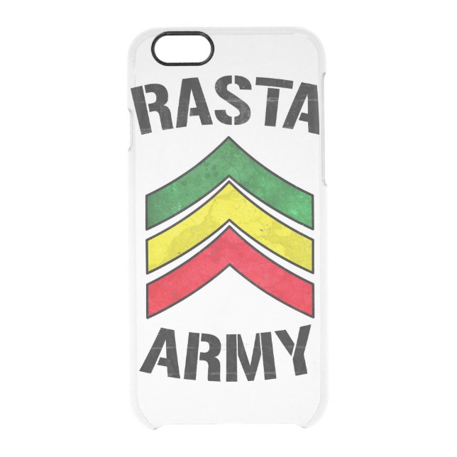 Rasta army uncommon iPhone case (Back)