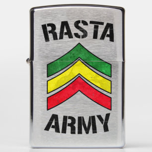 Rasta army zippo lighter