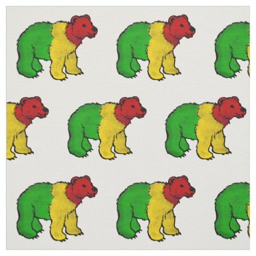Rasta Bears Fabric