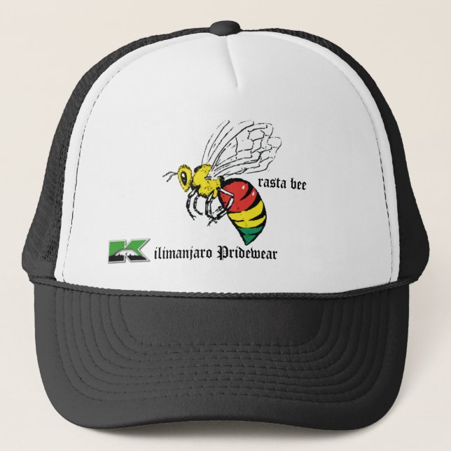 rasta bee trackers hat (Front)