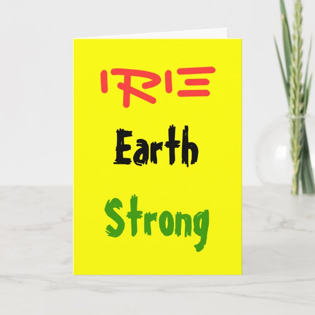 Rasta birthday greeting cards (Front)