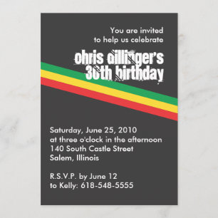 Rasta Birthday Invitation