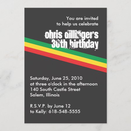 Rasta Birthday Invitation