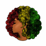 Rasta black girl woman afro red yellow green  cutout<br><div class="desc">Inspired by the strong black girls and women in my life.</div>