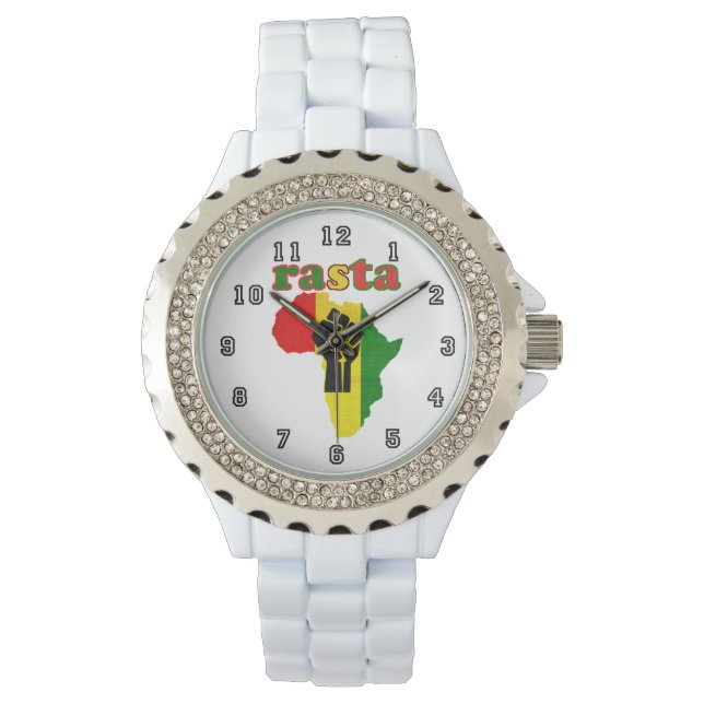 Rasta Black Power over Africa Watch (Front)