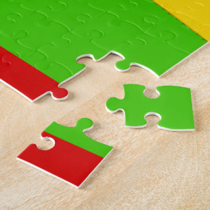 Rasta Color Red Golden Green Jigsaw Puzzle