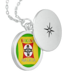   Rasta Color Red Golden Green Sterling Silver Necklace